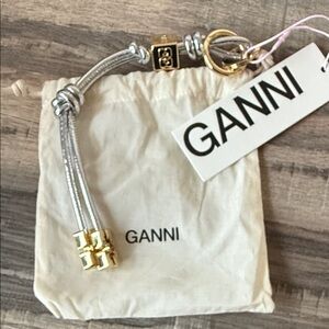 Ganni Silver and Gold Accent Bag Charm